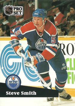 #73 - Steve Smith - Edmonton Oilers - 1991-92 Pro Set French Hockey