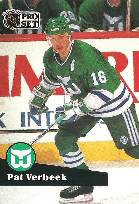 #86 - Pat Verbeek - Hartford Whalers - 1991-92 Pro Set French Hockey