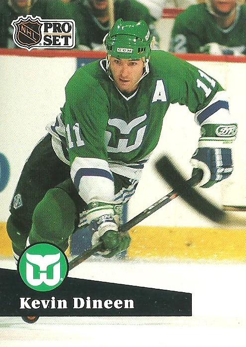 #89 - Kevin Dineen - Hartford Whalers - 1991-92 Pro Set French Hockey