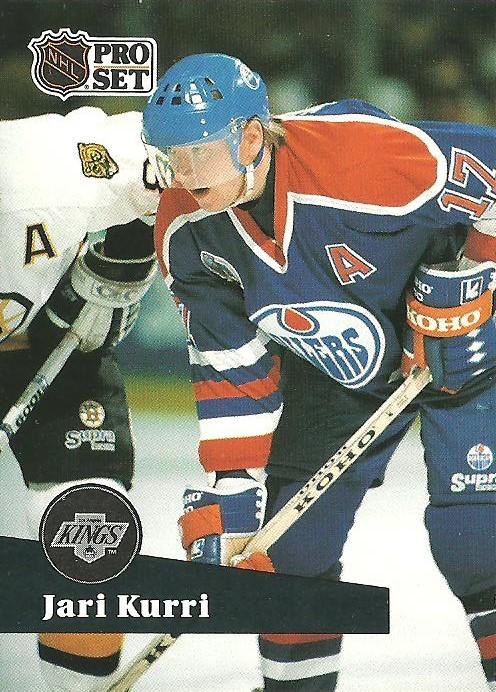 #93 - Jari Kurri - Los Angeles Kings - 1991-92 Pro Set French Hockey