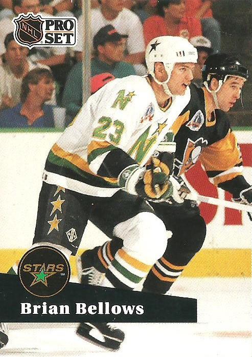 #109 - Brian Bellows - Minnesota North Stars - 1991-92 Pro Set French Hockey