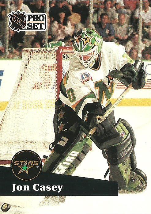 #111 - Jon Casey - Minnesota North Stars - 1991-92 Pro Set French Hockey