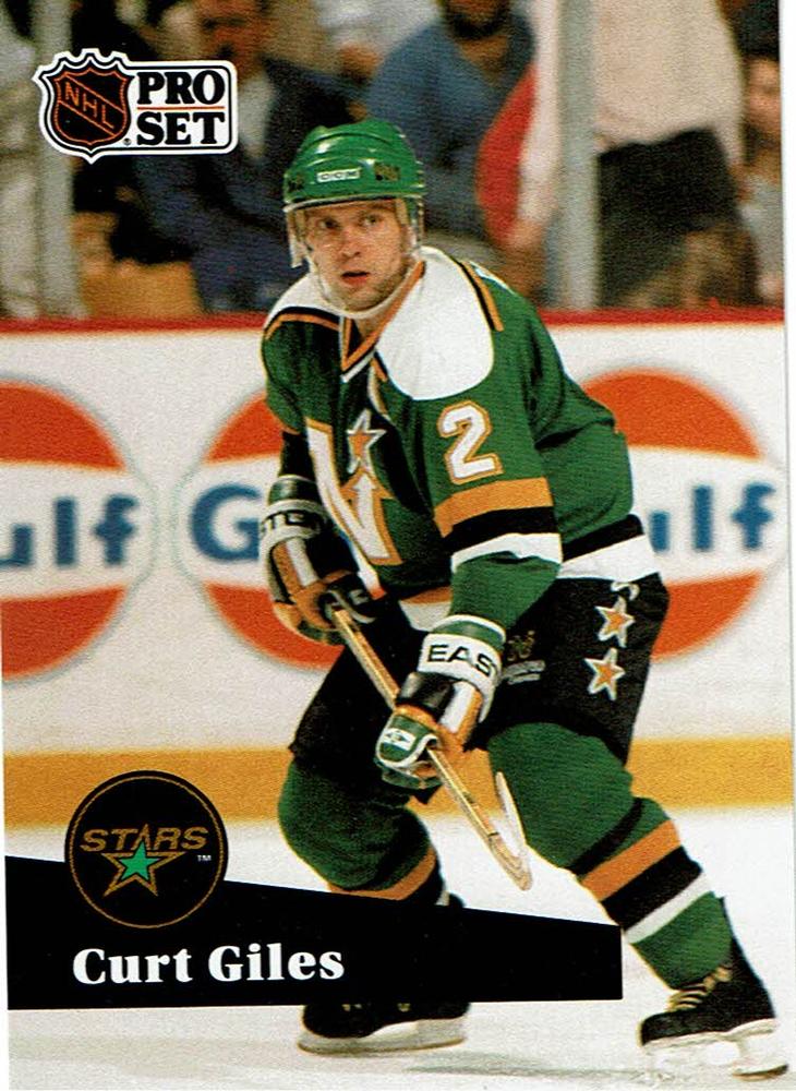 #114 - Curt Giles - Minnesota North Stars - 1991-92 Pro Set French Hockey