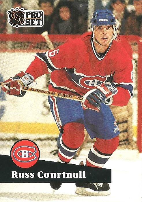 #126 - Russ Courtnall - Montreal Canadiens - 1991-92 Pro Set French Hockey