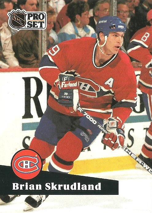 #127 - Brian Skrudland - Montreal Canadiens - 1991-92 Pro Set French Hockey