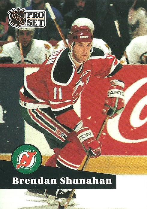 #131 - Brendan Shanahan - New Jersey Devils - 1991-92 Pro Set French Hockey