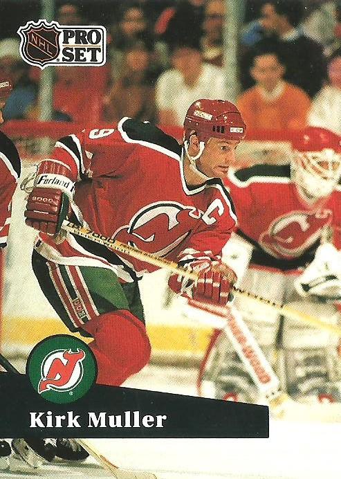 #134 - Kirk Muller - New Jersey Devils - 1991-92 Pro Set French Hockey