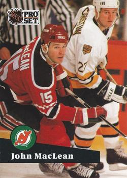 #136 - John MacLean - New Jersey Devils - 1991-92 Pro Set French Hockey
