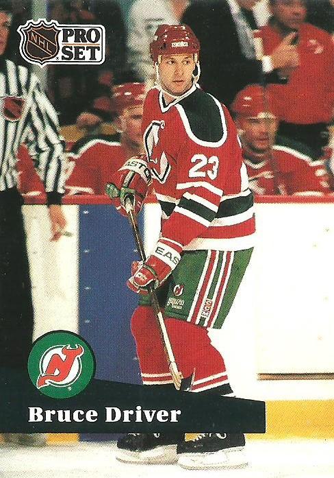 #140 - Bruce Driver - New Jersey Devils - 1991-92 Pro Set French Hockey