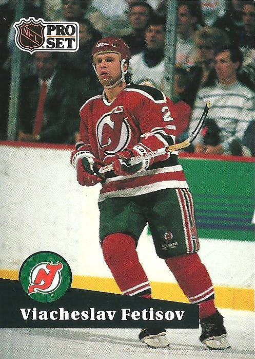 #142 - Viacheslav Fetisov - New Jersey Devils - 1991-92 Pro Set French Hockey