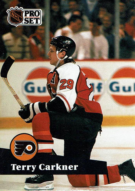 #173 - Terry Carkner - Philadelphia Flyers - 1991-92 Pro Set French Hockey