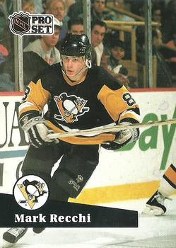 #184 - Mark Recchi - Pittsburgh Penguins - 1991-92 Pro Set French Hockey