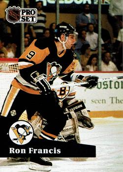 #188 - Ron Francis - Pittsburgh Penguins - 1991-92 Pro Set French Hockey