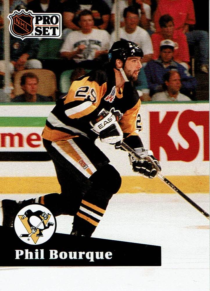 #189 - Phil Bourque - Pittsburgh Penguins - 1991-92 Pro Set French Hockey