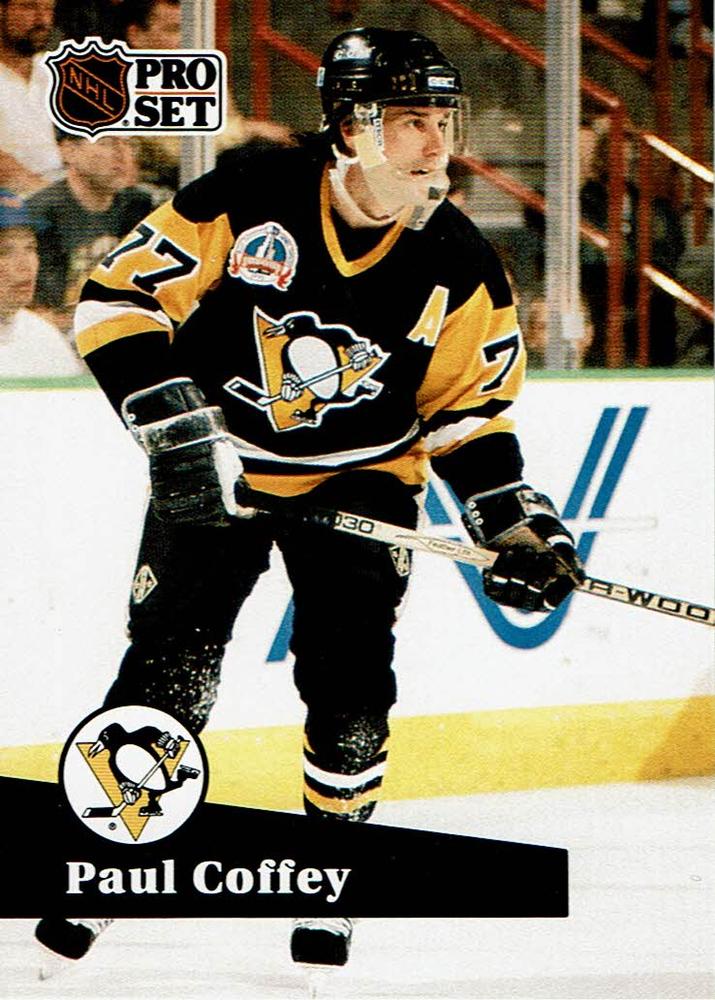 #190 - Paul Coffey - Pittsburgh Penguins - 1991-92 Pro Set French Hockey