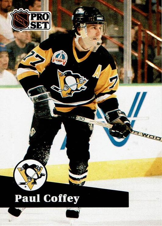 #190 - Paul Coffey - Pittsburgh Penguins - 1991-92 Pro Set French Hockey