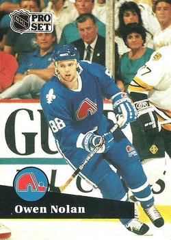 #196 - Owen Nolan - Quebec Nordiques - 1991-92 Pro Set French Hockey