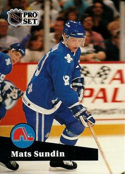 #197 - Mats Sundin - Quebec Nordiques - 1991-92 Pro Set French Hockey