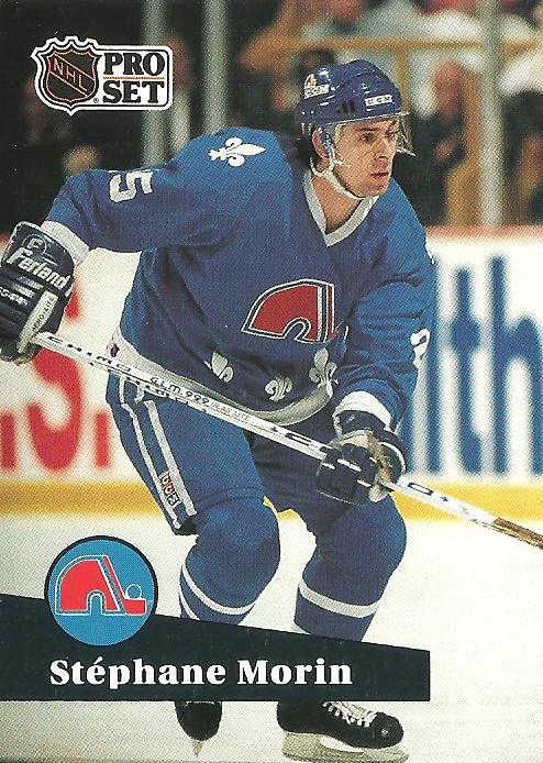 #201 - Stephane Morin - Quebec Nordiques - 1991-92 Pro Set French Hockey
