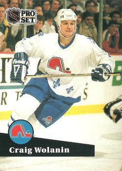 #203 - Craig Wolanin - Quebec Nordiques - 1991-92 Pro Set French Hockey