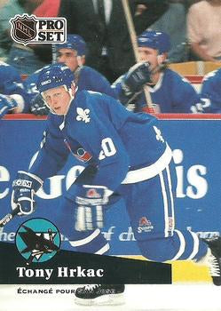 #205 - Tony Hrkac - San Jose Sharks - 1991-92 Pro Set French Hockey