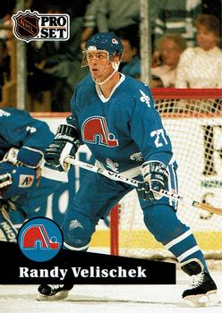 #206 - Randy Velischek - Quebec Nordiques - 1991-92 Pro Set French Hockey