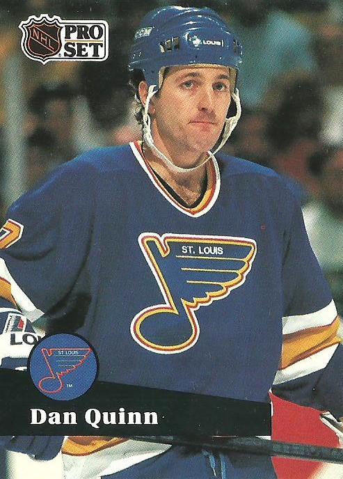 #209 - Dan Quinn - St. Louis Blues - 1991-92 Pro Set French Hockey
