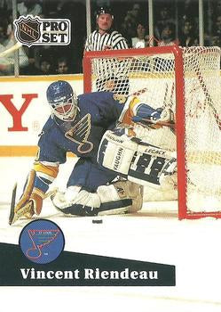 #213 - Vincent Riendeau - St. Louis Blues - 1991-92 Pro Set French Hockey