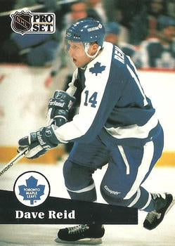 #229 - Dave Reid - Toronto Maple Leafs - 1991-92 Pro Set French Hockey