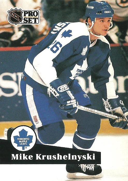 #233 - Mike Krushelnyski - Toronto Maple Leafs - 1991-92 Pro Set French Hockey