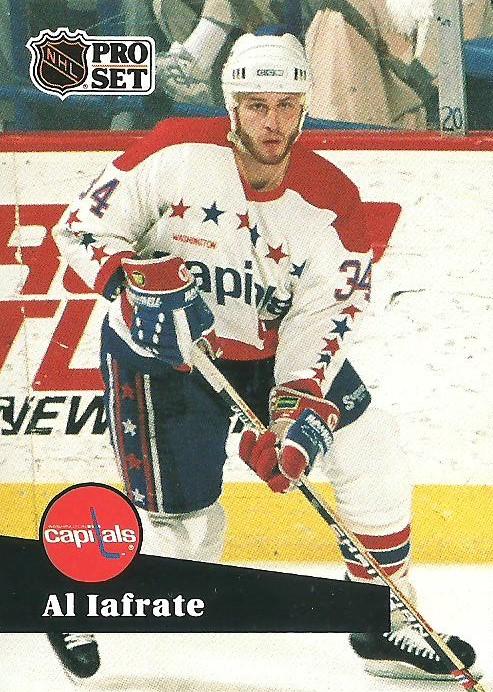 #250 - Al Iafrate - Washington Capitals - 1991-92 Pro Set French Hockey