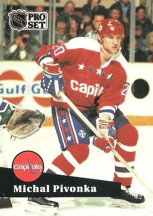 #252 - Michal Pivonka - Washington Capitals - 1991-92 Pro Set French Hockey