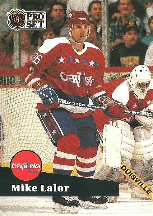 #255 - Mike Lalor - Washington Capitals - 1991-92 Pro Set French Hockey