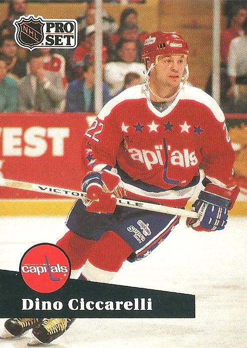 #258 - Dino Ciccarelli - Washington Capitals - 1991-92 Pro Set French Hockey