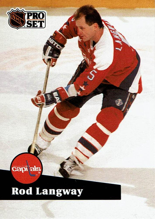 #259 - Rod Langway - Washington Capitals - 1991-92 Pro Set French Hockey