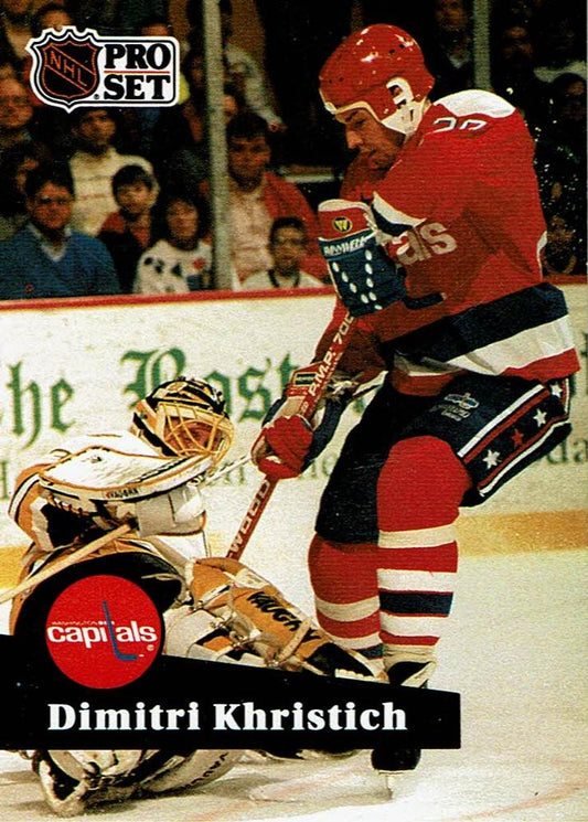 #260 - Dimitri Khristich - Washington Capitals - 1991-92 Pro Set French Hockey