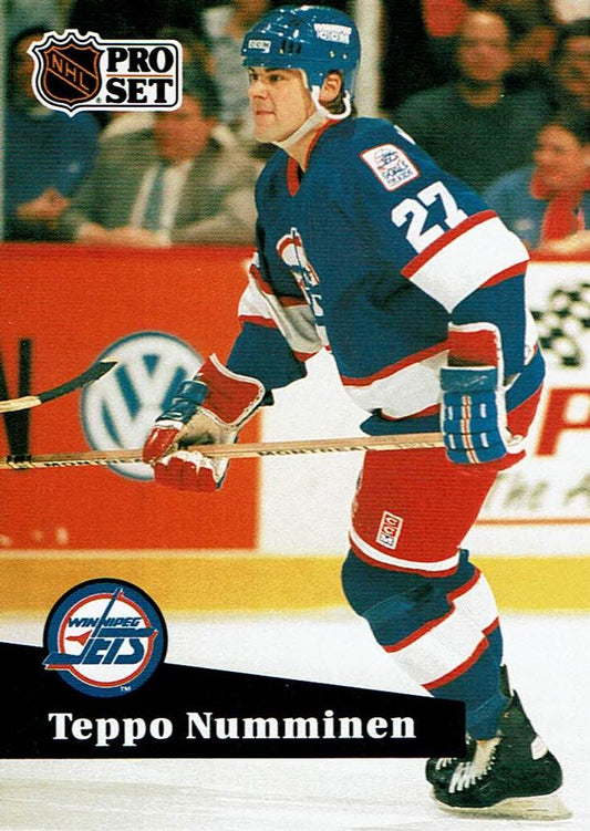#261 - Teppo Numminen - Winnipeg Jets - 1991-92 Pro Set French Hockey