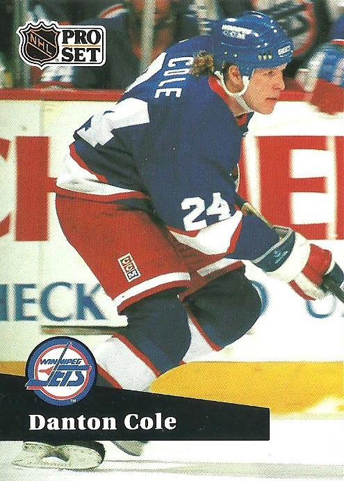 #263 - Danton Cole - Winnipeg Jets - 1991-92 Pro Set French Hockey