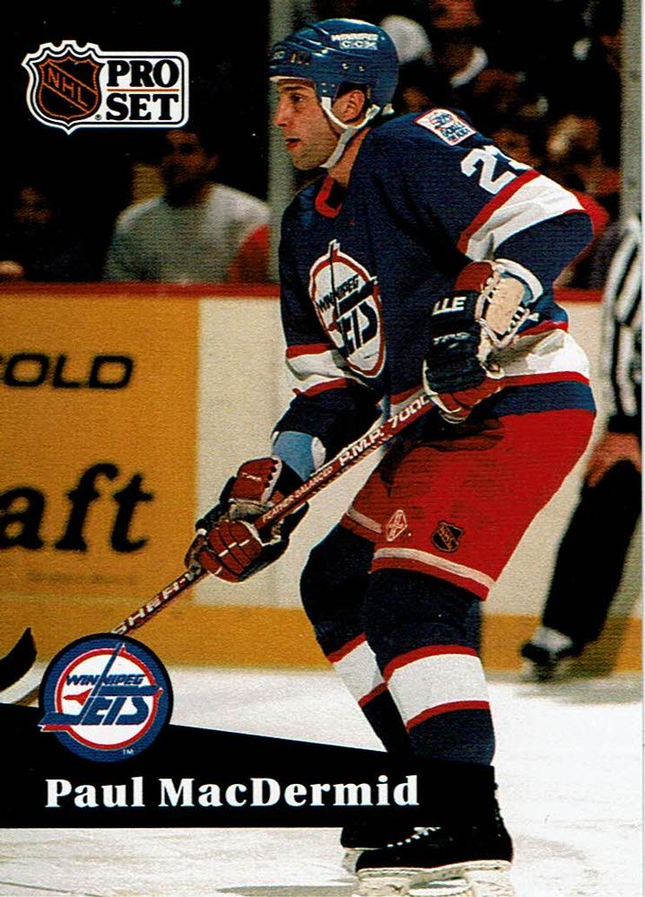 #269 - Paul MacDermid - Winnipeg Jets - 1991-92 Pro Set French Hockey