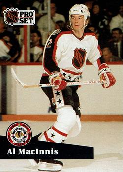 #275 - Al MacInnis - Calgary Flames - 1991-92 Pro Set French Hockey