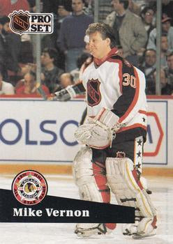#277 - Mike Vernon - Calgary Flames - 1991-92 Pro Set French Hockey