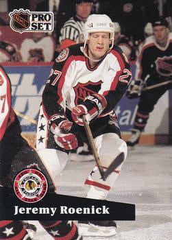 #280 - Jeremy Roenick - Chicago Blackhawks - 1991-92 Pro Set French Hockey