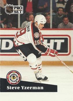 #281 - Steve Yzerman - Detroit Red Wings - 1991-92 Pro Set French Hockey