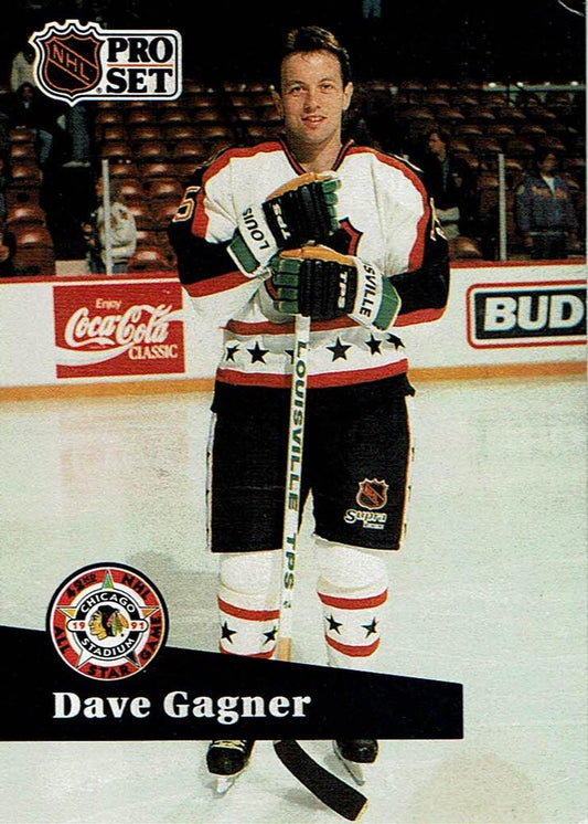 #288 - Dave Gagner - Minnesota North Stars - 1991-92 Pro Set French Hockey
