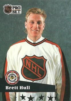 #290 - Brett Hull - St. Louis Blues - 1991-92 Pro Set French Hockey