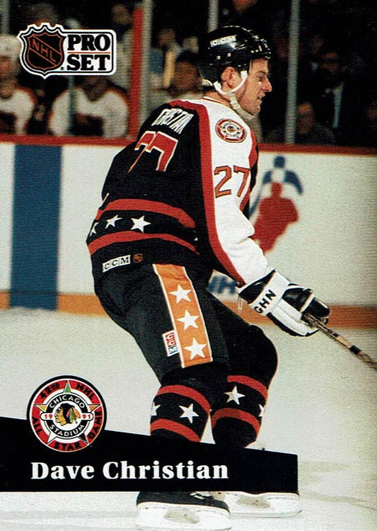 #297 - Dave Christian - Boston Bruins - 1991-92 Pro Set French Hockey