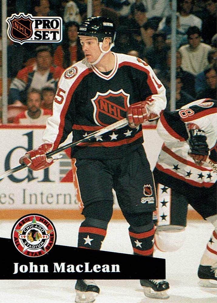 #307 - John MacLean - New Jersey Devils - 1991-92 Pro Set French Hockey