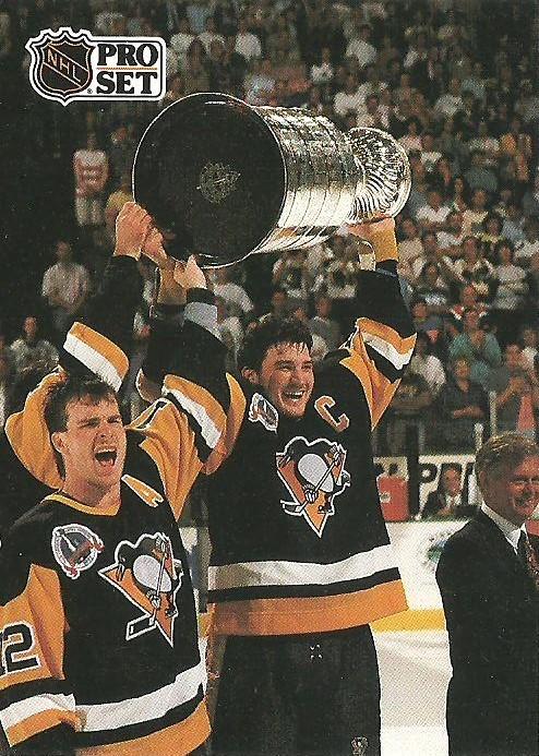 #318 - Mario Lemieux - Pittsburgh Penguins - 1991-92 Pro Set French Hockey