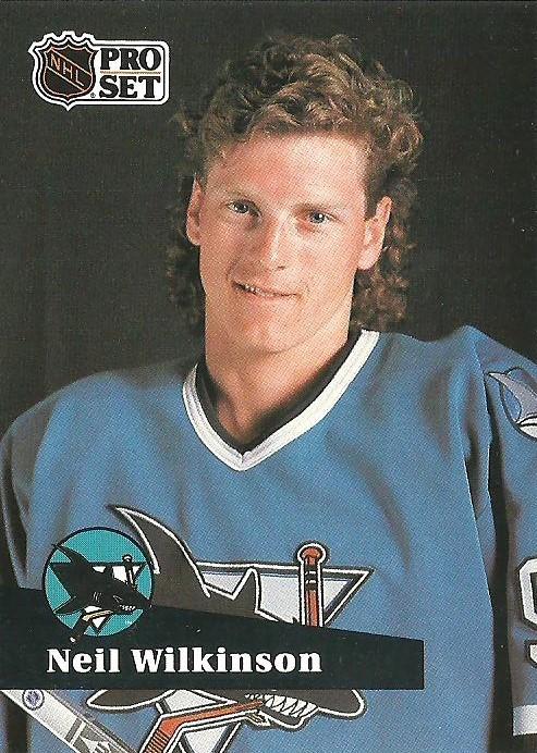 #328 - Neil Wilkinson - San Jose Sharks - 1991-92 Pro Set French Hockey