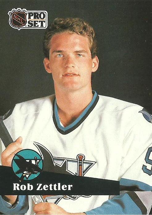 #330 - Rob Zettler - San Jose Sharks - 1991-92 Pro Set French Hockey
